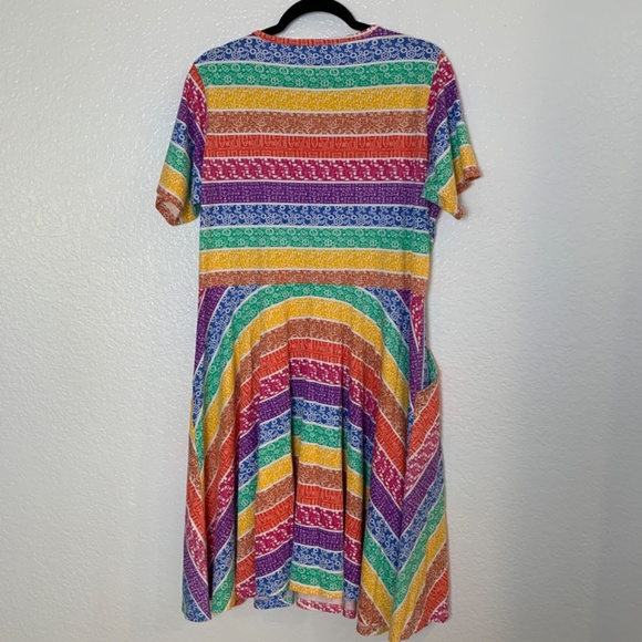 Svaha USA Steam Rainbow Twirl Dress XL Pockets Organic Cotton Teacher Math Artsy - Picture 11 of 15